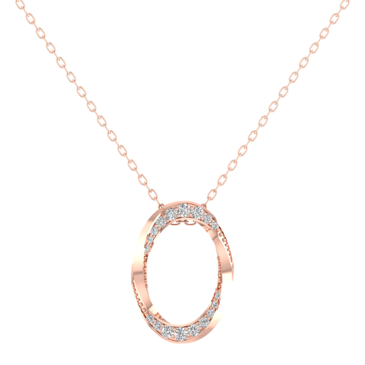 True Elegant 15.MM Oval Shape Moissanite Diamond Everyday Dainty Necklace Pendant