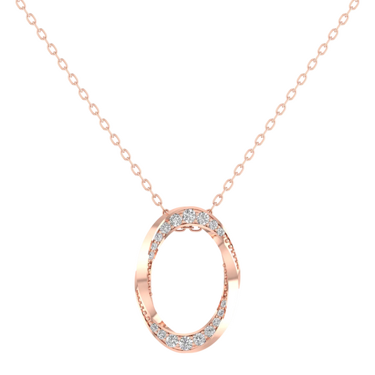 True Elegant 15.MM Oval Shape Moissanite Diamond Everyday Dainty Necklace Pendant