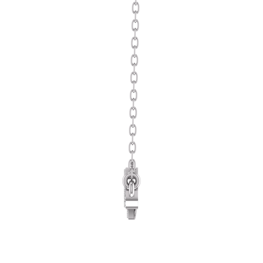 0.50CT Moissanite Diamond Clasp Necklace For Women 14kt White Gold Over Sterling Silver