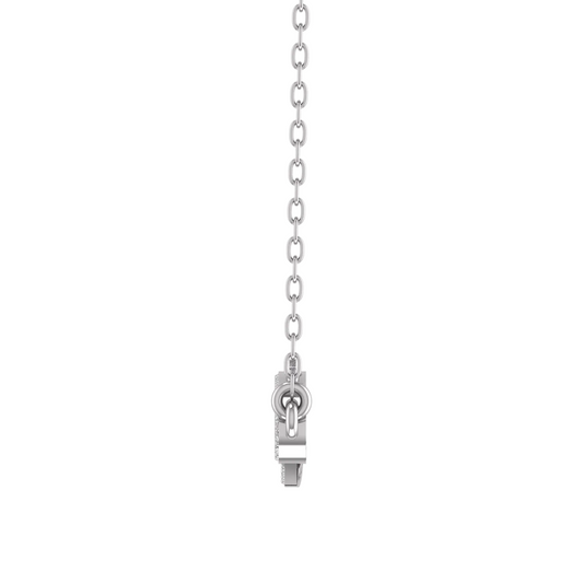 0.50CT Moissanite Diamond Clasp Necklace For Women 14kt White Gold Over Sterling Silver