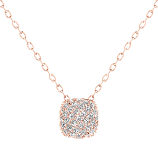 1.0CT Moissanite Diamond Dainty Pendant Necklace 18kt Rose Gold Over Sterling Silver 18 Inch Cable Chain
