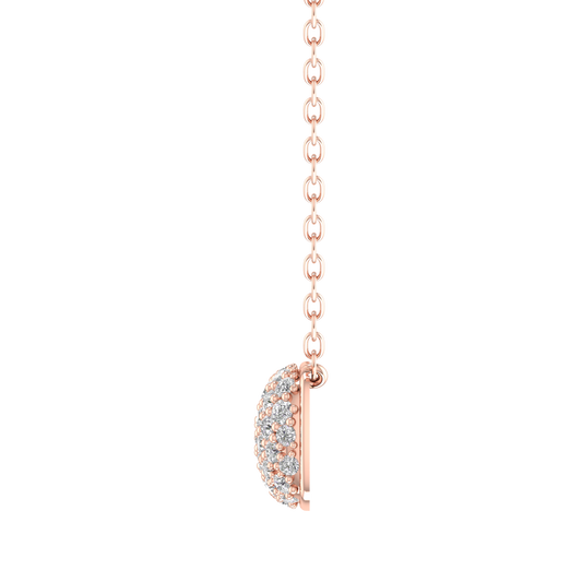 1.0CT Moissanite Diamond Dainty Pendant Necklace 18kt Rose Gold Over Sterling Silver 18 Inch Cable Chain