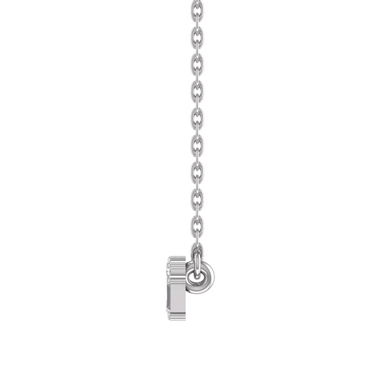 Baguette And Round Moissanite Diamond Pendant 18kt Gold Over Sterling Silver