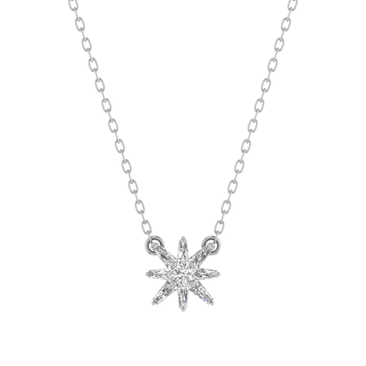 6.8MM Moissanite Cluster Drop Pendant For Her Sterling silver 925