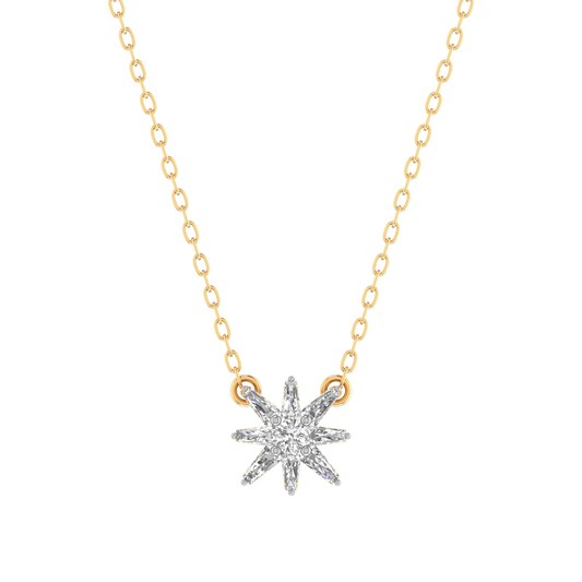 True Elegant Moissanite Diamond 6.80MM Pendant 18kt Gold Over Sterling Silver