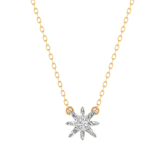 True Elegant Moissanite Diamond 6.80MM Pendant 18kt Gold Over Sterling Silver
