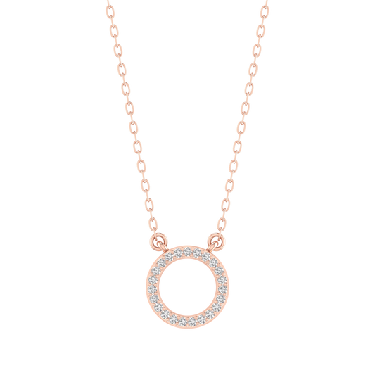 True Elegant 1.0CT Circle Of Life Diamond Pendant 18 Inch Chain Sterling Silver 925