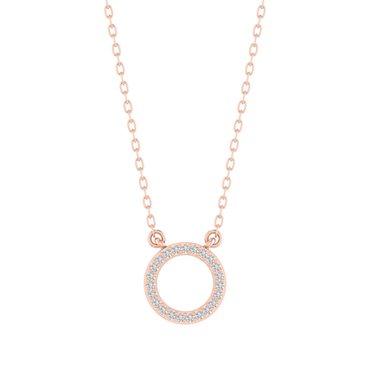 True Elegant 1.0CT Circle Of Life Diamond Pendant 18 Inch Chain Sterling Silver 925