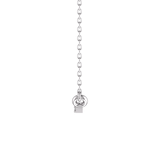 Sterling Silver 13MM Moissanite Diamond Danty Bar Pendant With 18 inch Chain