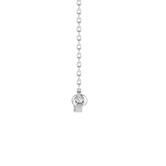 Sterling Silver 13MM Moissanite Diamond Danty Bar Pendant With 18 inch Chain