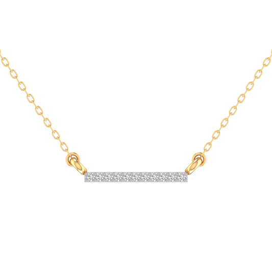 13MM Moissanite Diamond Dianty Bar Pendant For Her