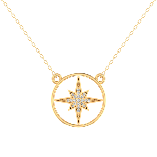 True Elegant Moissanite Diamond Circle Pendant 18kt Gold Over Sterling Silver