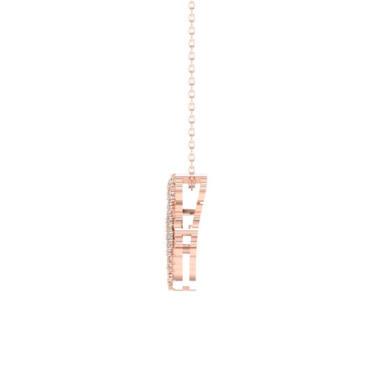 True Elegant Moissanite Diamond Pave Sea Horse Pendant 18kt Gold Over Sterling Silver