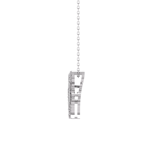 True Elegant Moissanite Diamond Sea Horse Pendant 18kt Gold Over Sterling Silver