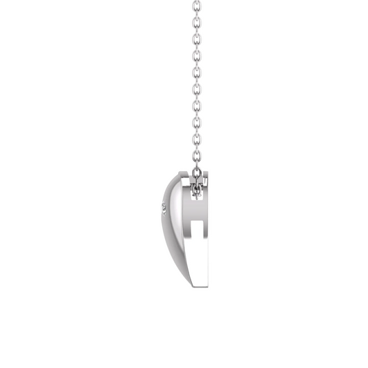 925 Sterling Silver Heart Shape Pendant Necklace For Her
