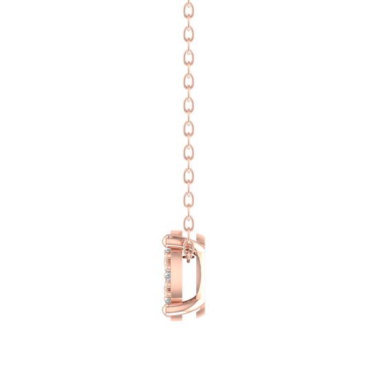 1.0CT Pave Moissanite Diamond Pendant 18kt Rose gold On Sterling Silver