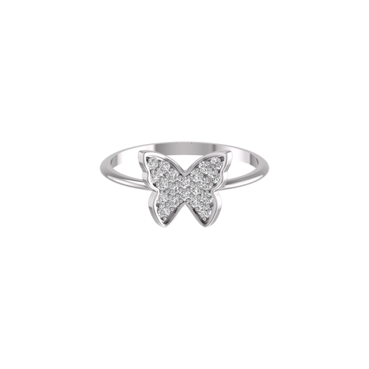 1.5MM Moissanite Diamond Butterfly Ring For Her 925 Sterling Silver 925