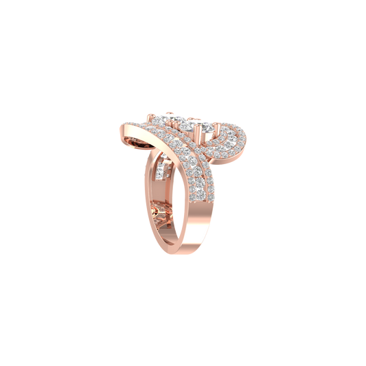 2.0Ct Moissanite Diamond Engagement Ring For Her In 18kt Rose Gold Over Sterling silver
