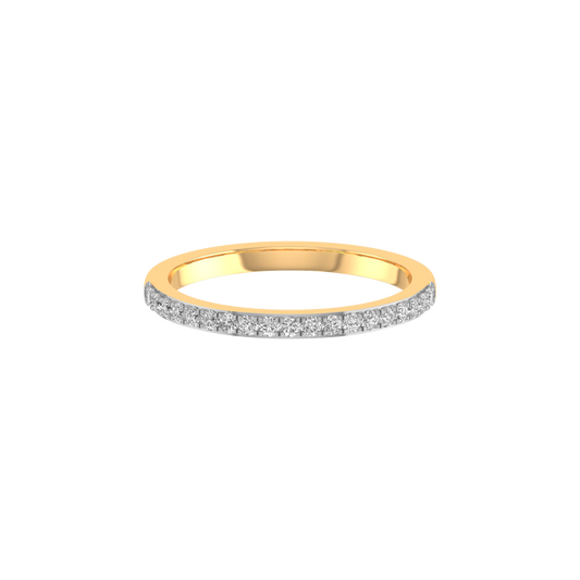 True Elegant Moissanite Anniversary Band In 18kt Gold Over Sterling Silver
