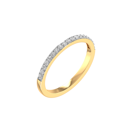 True Elegant Moissanite Anniversary Band In 18kt Gold Over Sterling Silver