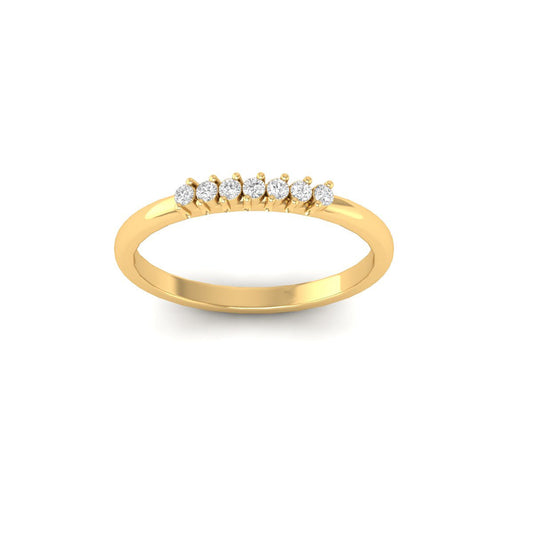 True Elegant Diamond Dainty Ring 18kt Gold Over Sterling Silver
