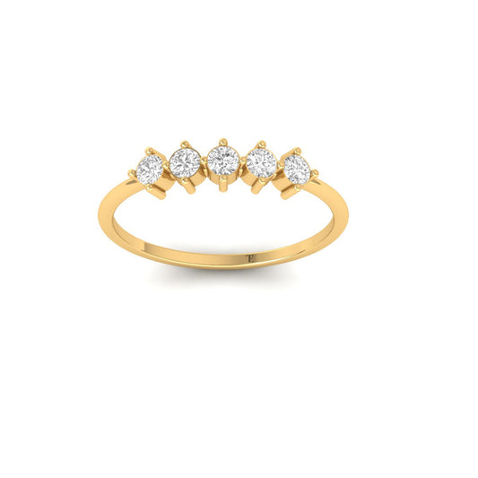 True Elegant Women's Moissanite Rings 18kt Gold Over Sterling Silver