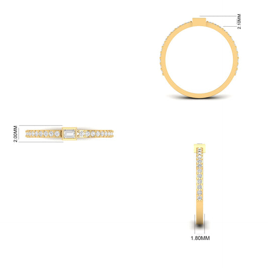 0.27CT Women's Moissanite Engagement Ring 18kt Gold Over Sterling Silver