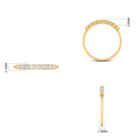 0.27Carat Dainty Women's Moissanite Ring 18kt Gold Over Sterling Silver