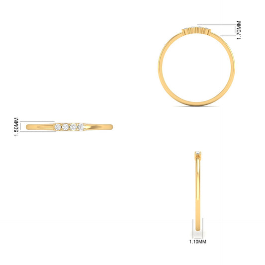 0.5CT Round Cut Moissanite Engagement Ring 18kt Gold Over Sterling Silver