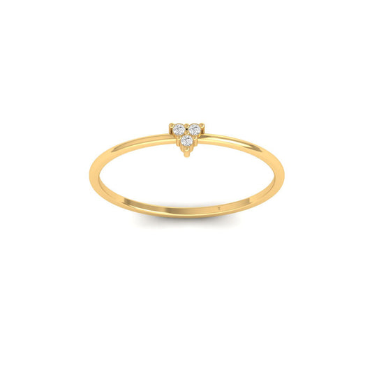 True Elegant Moissanite Dainty Three Stone Promise Ring