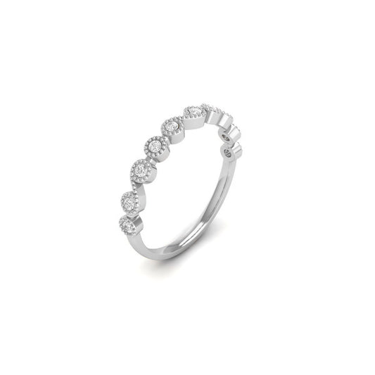 Sterling Silver 1.0Ct Moissanite Dainty Band Ring For Her