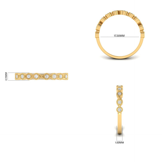 1.0Ct Moissanite Dainty Band Ring In 18kt Rose Gold Over Sterling Silver