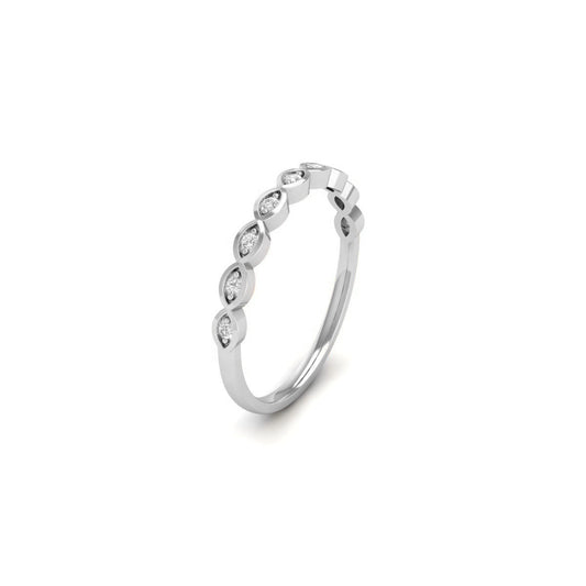 925 Sterling Silver Wedding Band For Women Moissanite Stackable Ring Eternity Band
