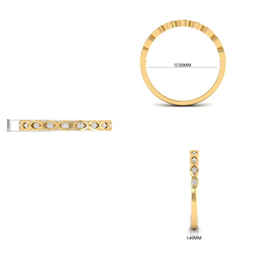 Moissanite Wedding Band Half Eternity Ring In 18kt Gold Plated 925 Sterling Silver