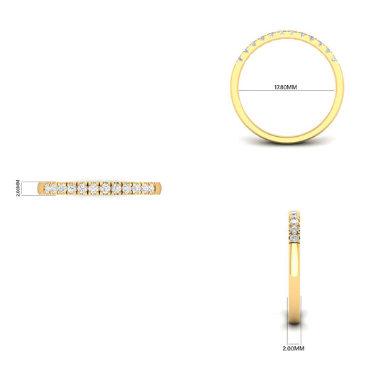 Moissanite Diamond 925 Sterling Silver Eternity Band Ring