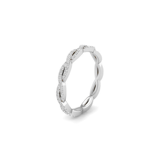925 Sterling Silver Wedding Ring for Women Stackable Eternity Rings for Her Size 4-10