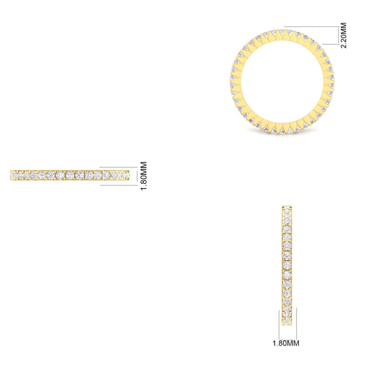 1.0CT Red Garnet Moissanite Full Eternity Anniversary Engagement Band Ring 18kt Gold Over Sterling Silver