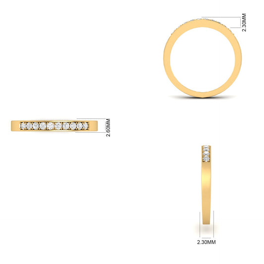 Purple Amethyst Half Eternity Wedding Band For Women