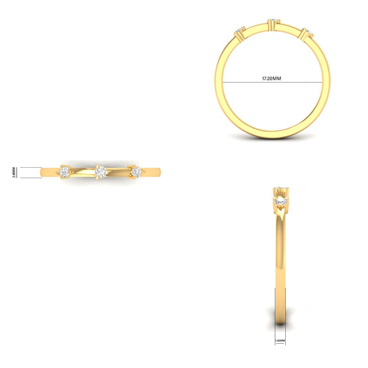 Moissanite Ring for Women 3 Stone/Solitaire Engagement Ring