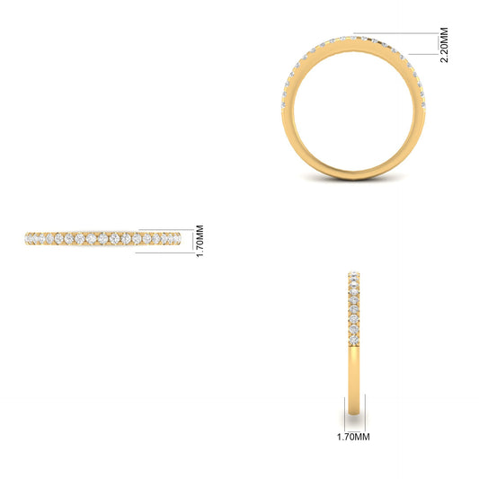 Moissanite Wedding Band Ring 0.50ct Brilliant Round Cut D Color VVS1 Clarity Moissanite Diamond Half Eternity Rings