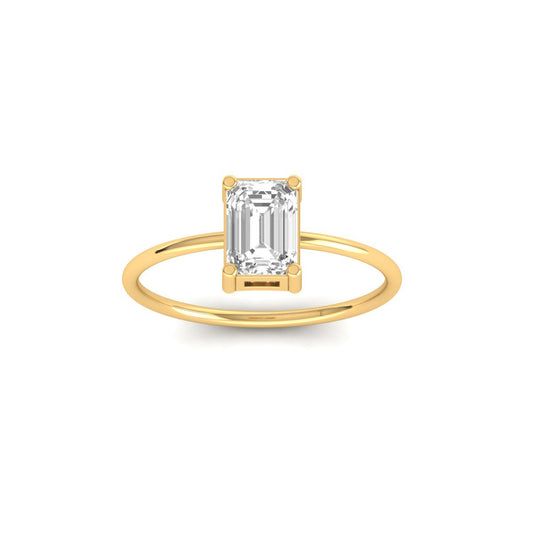 1.20ct Solitaire Emerald Cut Engagement Ring for Women