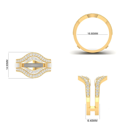 Moissanite Ring Enhancers for Engagement Rings Guard Stacking Wedding Bands 925 Sterling Silver 5-10