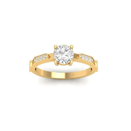 1ct Moissanite Engagement Rings for Women