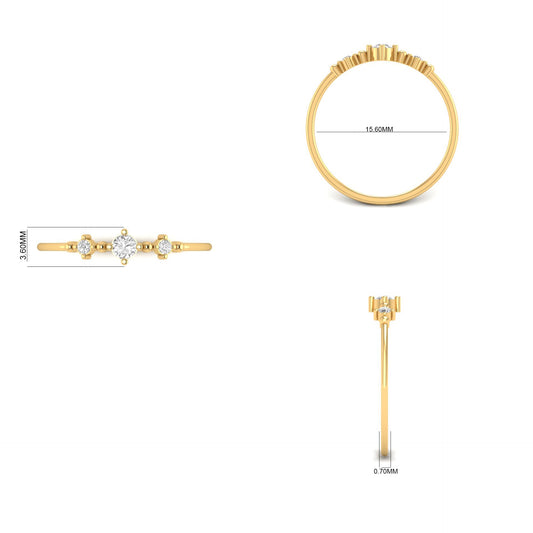 0.50CT Moissanite Dainty Stacking Rings For Women Valentine's Day Gifts