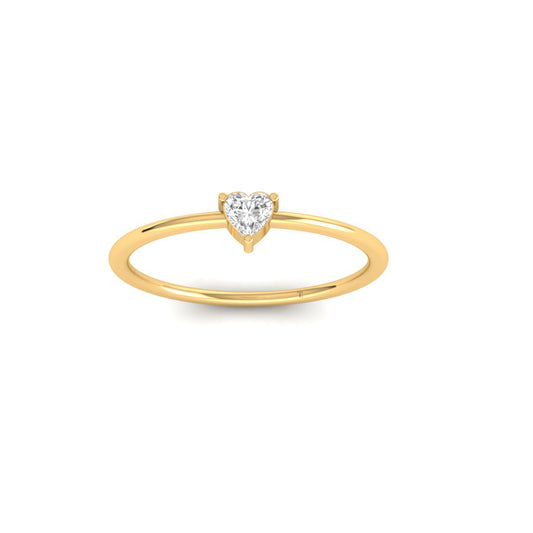 Moissanite Tiny Heart Ring for Women Thin Stacking Dainty Ring Cute Stackable Minimalist Ring Sterling Silver