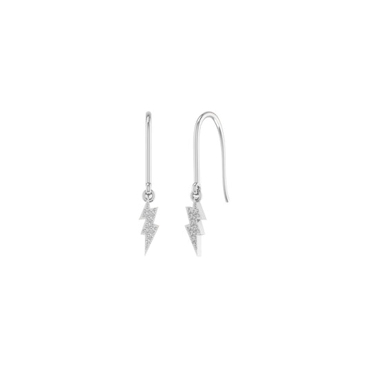 True Elegant 0.5 ct. t.w. Moissanite Lighting Dainty Drop Earrings In Sterling Silver