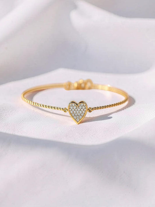 Contemporary Bracelet Gold Plated CZ