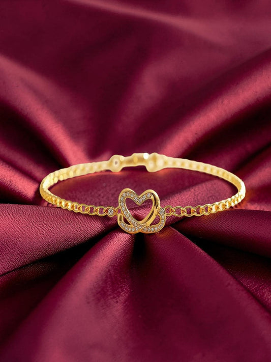 Artistic Bracelet Gold Plated CZ