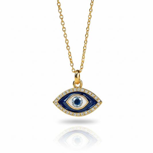 Marquise Evil Eye Moissanite Necklace