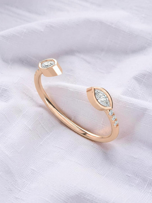 Dainty Stackable Band in 925 Sterling Silver - White Finish | True Elegant